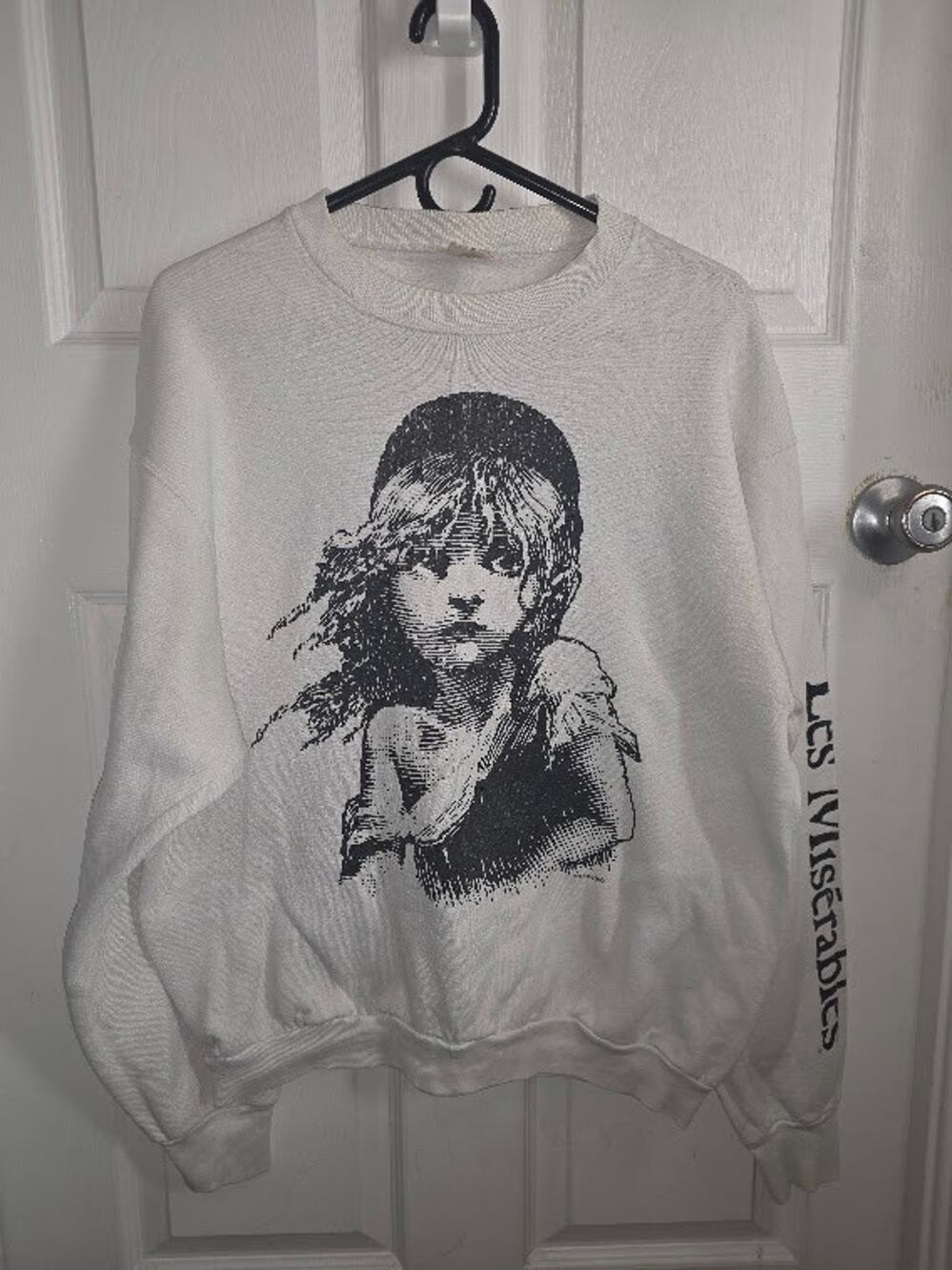 Vintage Les Miserables Sweatshirt Mens XL Raglan Sleeve 80s 90s Made In USA